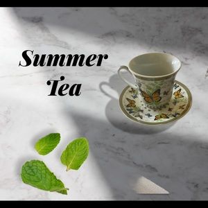 Ceramic Multicolored Butterfly tea cup saucer set